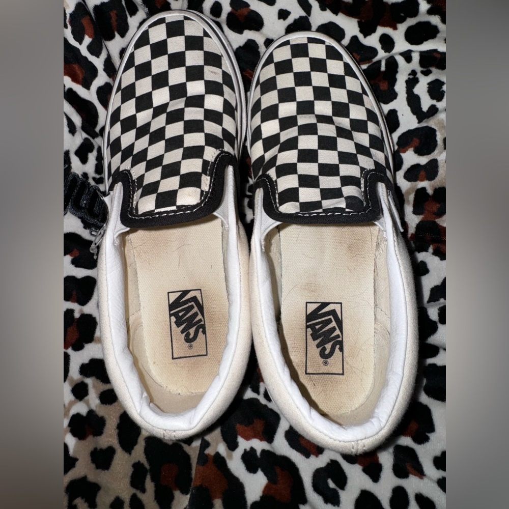 Black and white vans